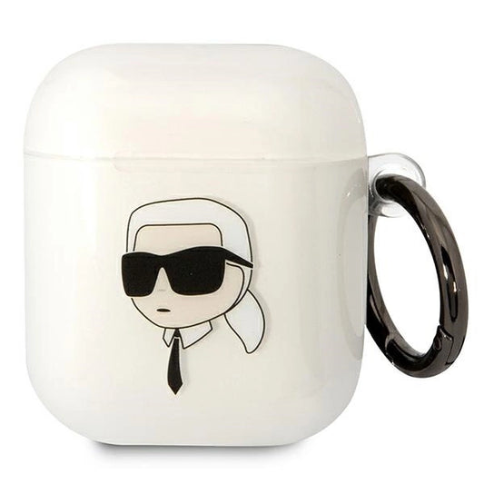 Karl Lagerfeld KLA2HNIKTCT AirPods 1/2 cover transparent Karl`s Head_0