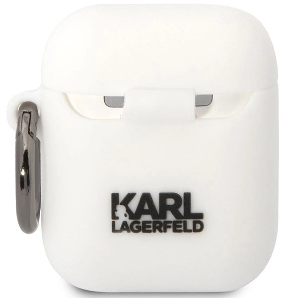 Karl Lagerfeld KLACA2SILKCW AirPods 1/2 cover white/white Silicone Karl &amp; Choupette_1
