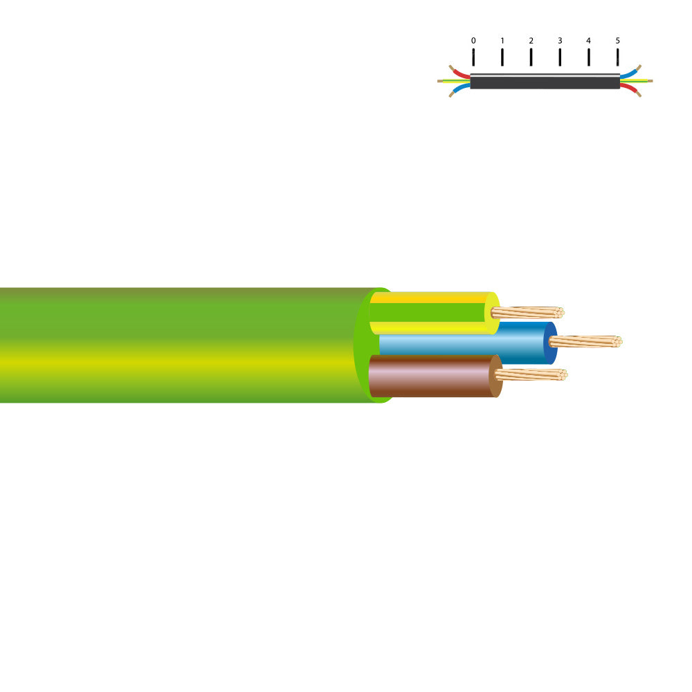 Cabo elÃ©trico rz1-k 3 g 1,50 mmÂ² verde euro/m_0
