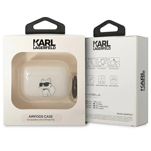 Karl Lagerfeld KLAPHNCHTCT Airpods Pro cover transparent Ikonik Choupette_2