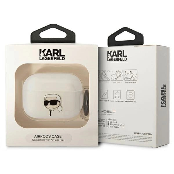Karl Lagerfeld KLAPHNIKTCT AirPods Pro cover transparent Karl`s Head_2