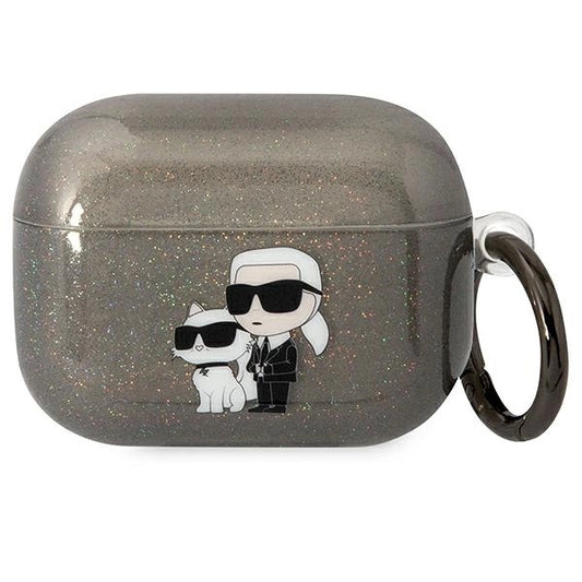 Karl Lagerfeld KLAPHNKCTGK Airpods Pro cover black/black Gliter Karl&amp;Choupette_0