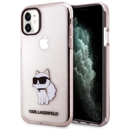 Karl Lagerfeld KLHCN61HNCHTCP iPhone 11 / Xr 6.1" pink/pink hardcase Ikonik Choupette_0