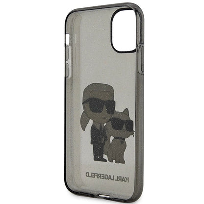 Karl Lagerfeld KLHCN61HNKCTGK iPhone 11 / Xr 6.1&quot; black/black hardcase Gliter Karl&amp;Choupette_6