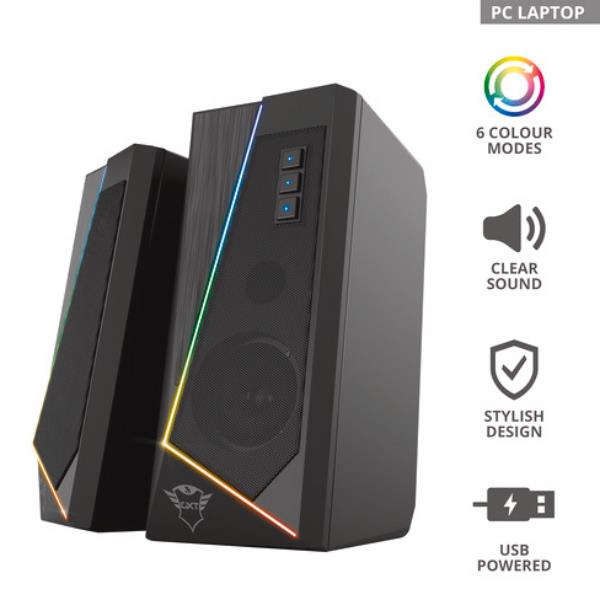 GXT609 ZOXA RGB 2.0 SET SPEAKERS ILLUMINATI LED RGB 6W RMS (12W PICCO)_0