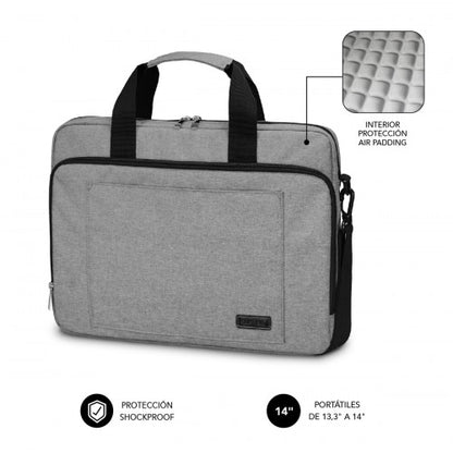 SUBBLIM SUB-LB-4APLB01 maletines para portátil 35,6 cm (14") Maletín Toploader Gris_0