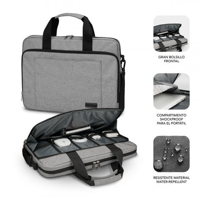 SUBBLIM SUB-LB-4APLB01 maletines para portátil 35,6 cm (14") Maletín Toploader Gris_1