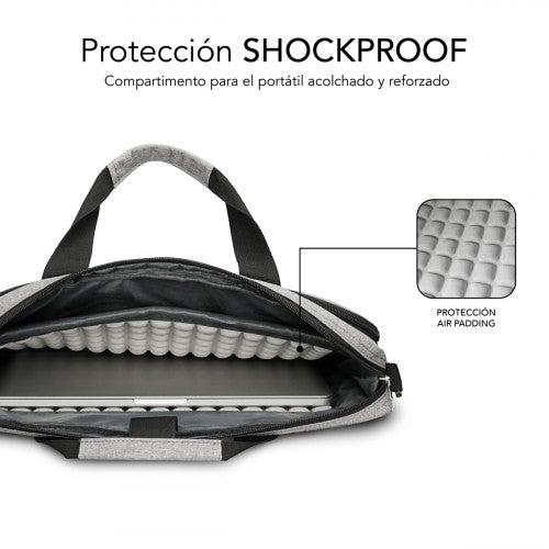 SUBBLIM SUB-LB-4APLB01 maletines para portátil 35,6 cm (14") Maletín Toploader Gris_2