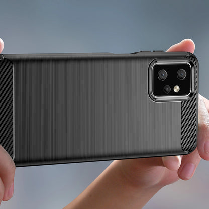 Carbon Case for Motorola Moto G Power 2023 flexible silicone carbon cover black_4
