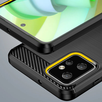 Carbon Case for Motorola Moto G Power 2023 flexible silicone carbon cover black_5