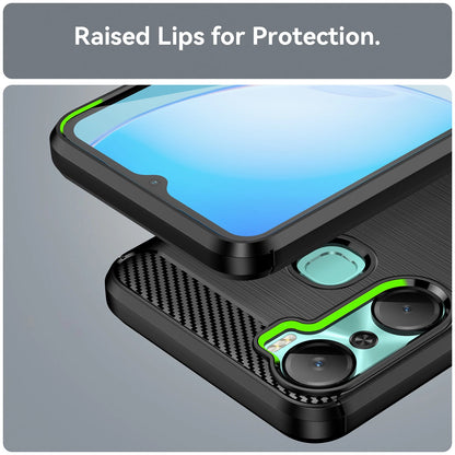 Carbon Case case for Infinix Hot 12 Pro flexible silicone carbon cover black_5
