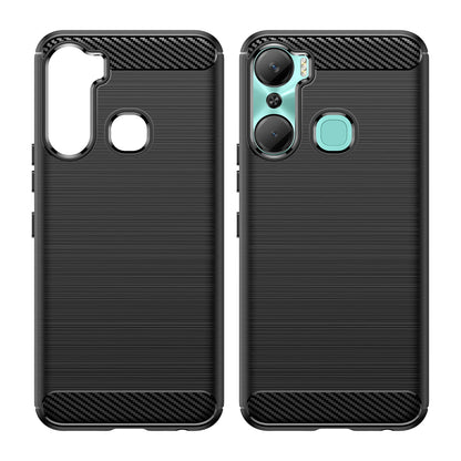 Carbon Case case for Infinix Hot 12 Pro flexible silicone carbon cover black_7