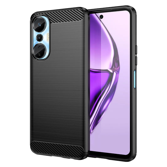 Carbon Case case for Infinix Hot 20S flexible silicone carbon cover black_0