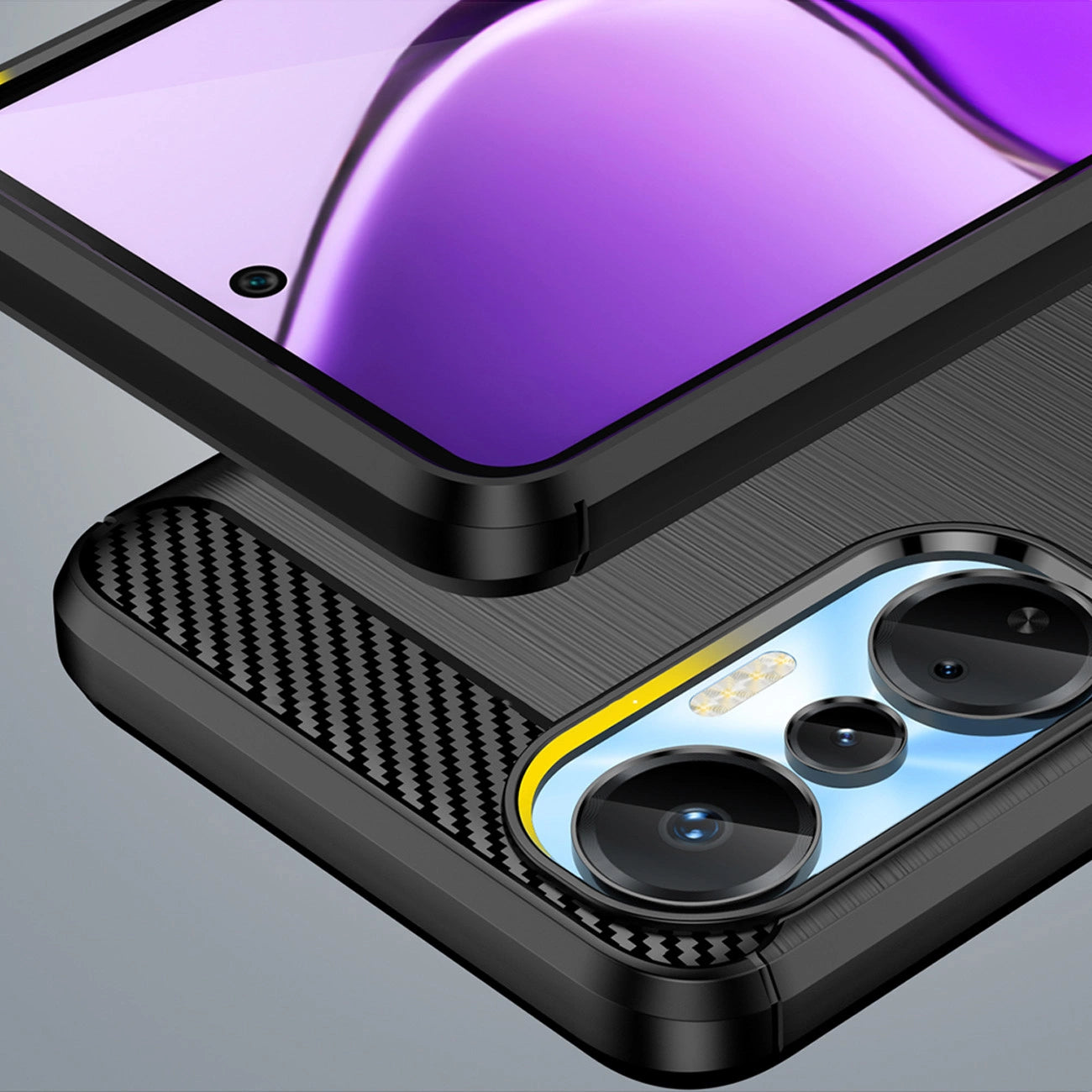Carbon Case case for Infinix Hot 20S flexible silicone carbon cover black_5