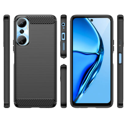 Carbon Case case for Infinix Hot 20 flexible silicone carbon cover black_1