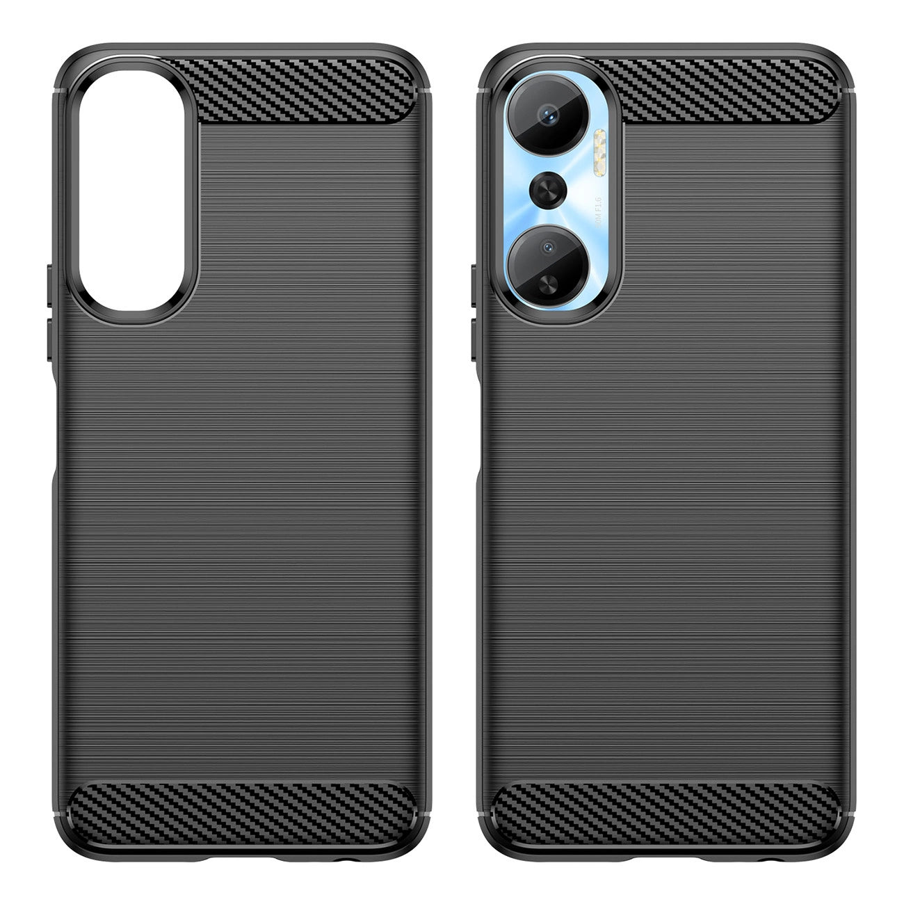 Carbon Case case for Infinix Hot 20 flexible silicone carbon cover black_7