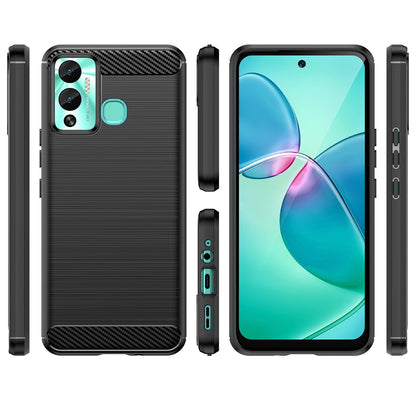 Carbon Case case for Infinix Hot 12 Play NFC / Hot 12 Play flexible silicone carbon cover black_1