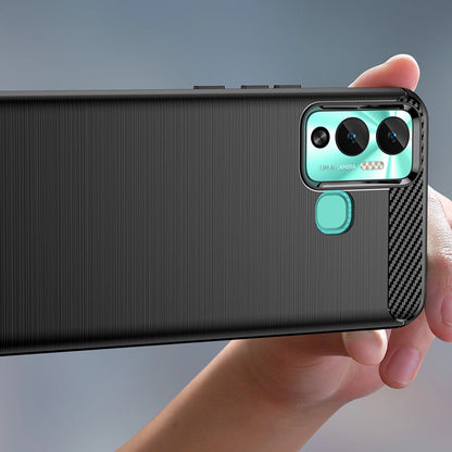 Carbon Case case for Infinix Hot 12 Play NFC / Hot 12 Play flexible silicone carbon cover black_4