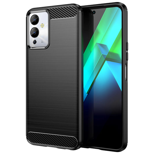Carbon Case case for Infinix Note 12i flexible silicone carbon cover black_0