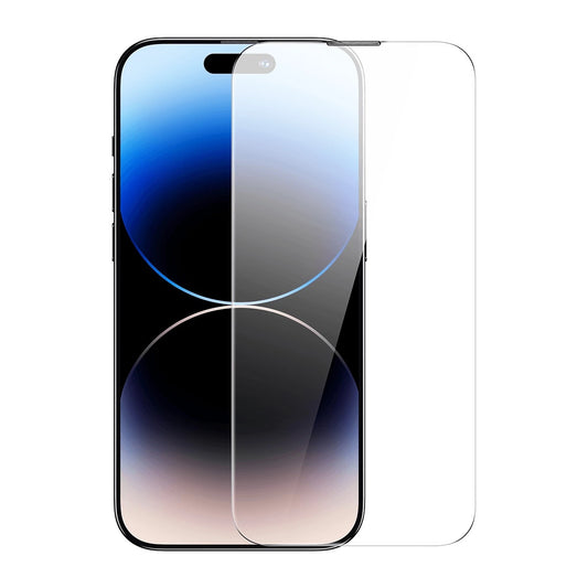 Baseus Full Screen Tempered Glass for iPhone 14 Pro Max with Speaker Cover 0.4mm + Mounting Kit_0