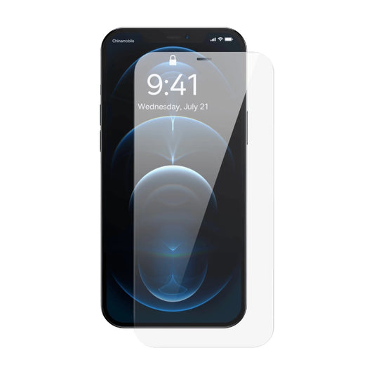 Baseus Full Screen Tempered Glass for iPhone 12 Pro Max with Speaker Cover 0.4mm + Mounting Kit_0
