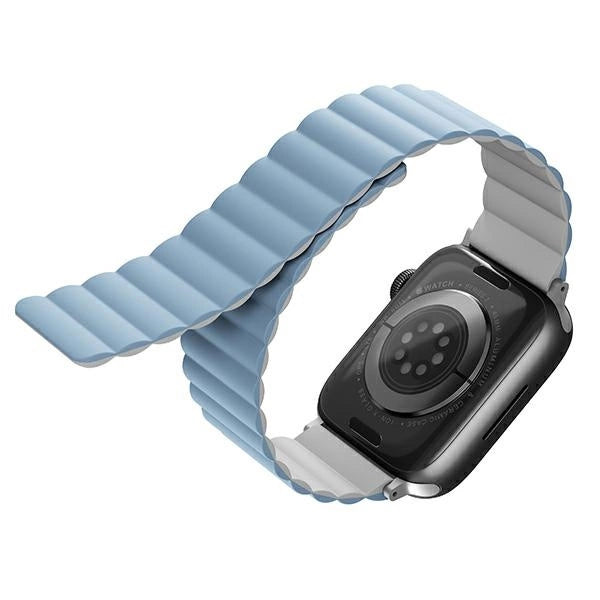 Uniq Revix strap for Apple Watch 1/2/3/4/5/6/7/8/SE/SE2/Ultra 42/44/45/49mm - white and blue_0