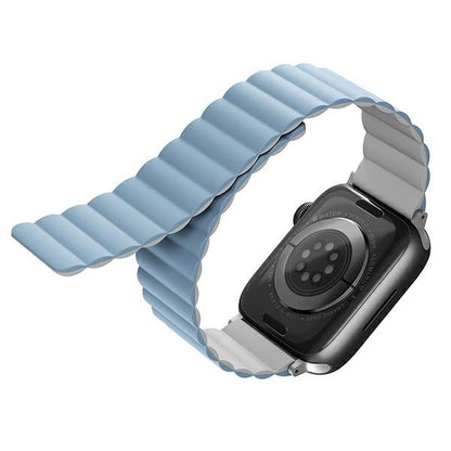 Uniq Revix strap for Apple Watch 1/2/3/4/5/6/7/8/SE/SE2/Ultra 42/44/45/49mm - white and blue_0