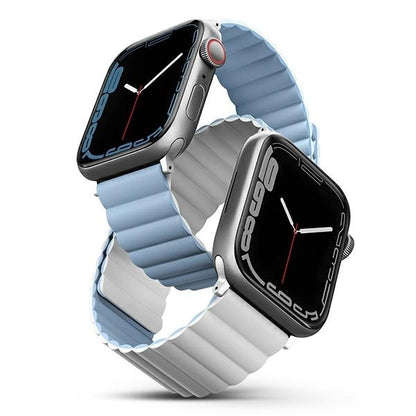 Uniq Revix strap for Apple Watch 1/2/3/4/5/6/7/8/SE/SE2/Ultra 42/44/45/49mm - white and blue_1