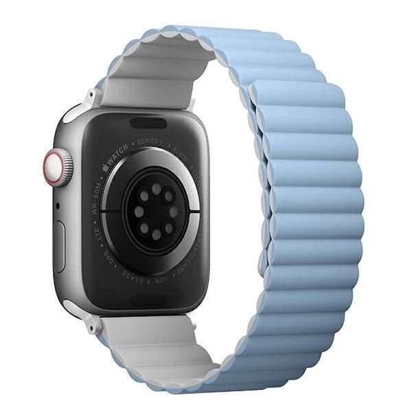 Uniq Revix strap for Apple Watch 1/2/3/4/5/6/7/8/SE/SE2/Ultra 42/44/45/49mm - white and blue_3