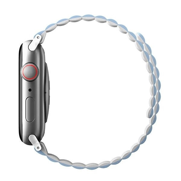 Uniq Revix strap for Apple Watch 1/2/3/4/5/6/7/8/SE/SE2/Ultra 42/44/45/49mm - white and blue_4