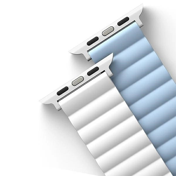 Uniq Revix strap for Apple Watch 1/2/3/4/5/6/7/8/SE/SE2/Ultra 42/44/45/49mm - white and blue_5