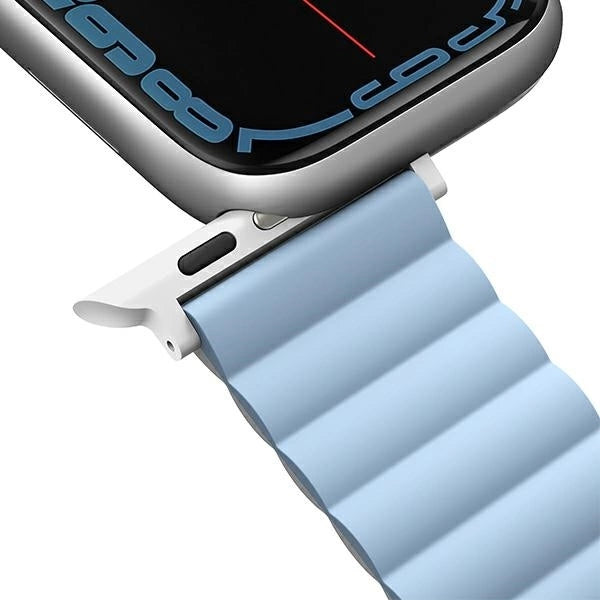 Uniq Revix strap for Apple Watch 1/2/3/4/5/6/7/8/SE/SE2/Ultra 42/44/45/49mm - white and blue_6