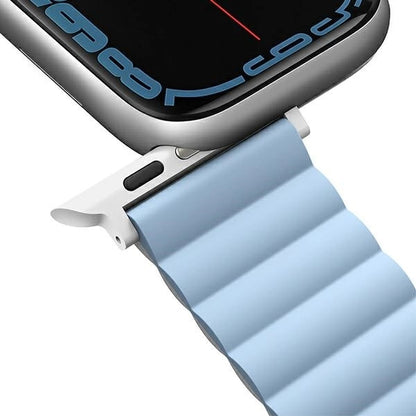 Uniq Revix strap for Apple Watch 1/2/3/4/5/6/7/8/SE/SE2/Ultra 42/44/45/49mm - white and blue_6