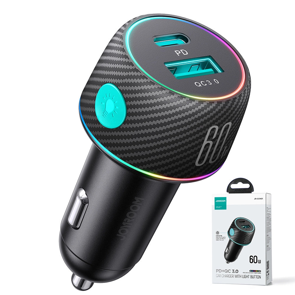 60W USB-C USB-A car charger Joyroom JR-CCN01 - black_14