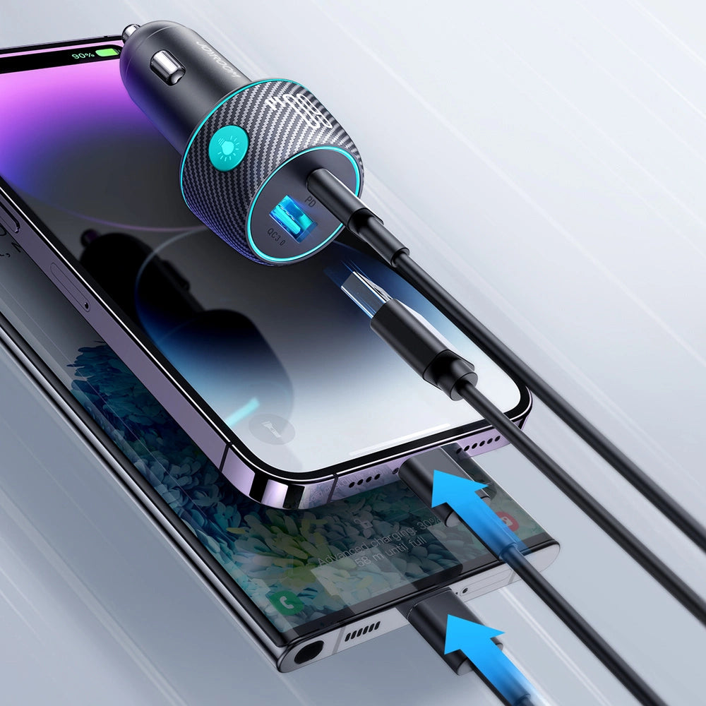 60W USB-C USB-A car charger Joyroom JR-CCN01 - black_2