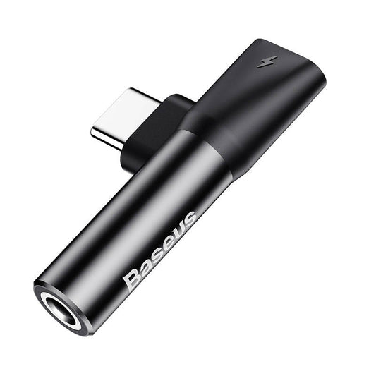Baseus Audio Adapter USB-C to Mini Jack 3.5mm + USB-C (black)_0