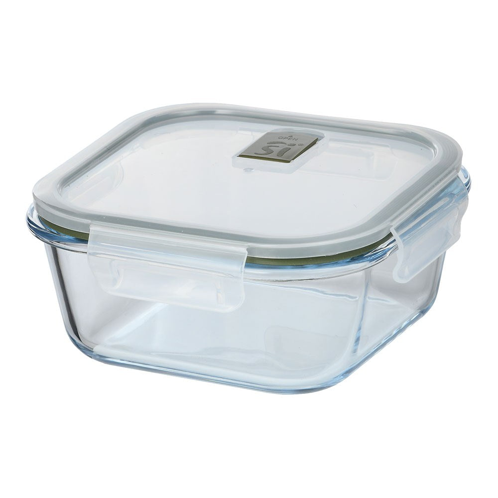 Marmita hermÃ©tica quadrada de vidro de borossilicato, experto, 800 ml, 15,9 x 15,9 x 7 cm_0