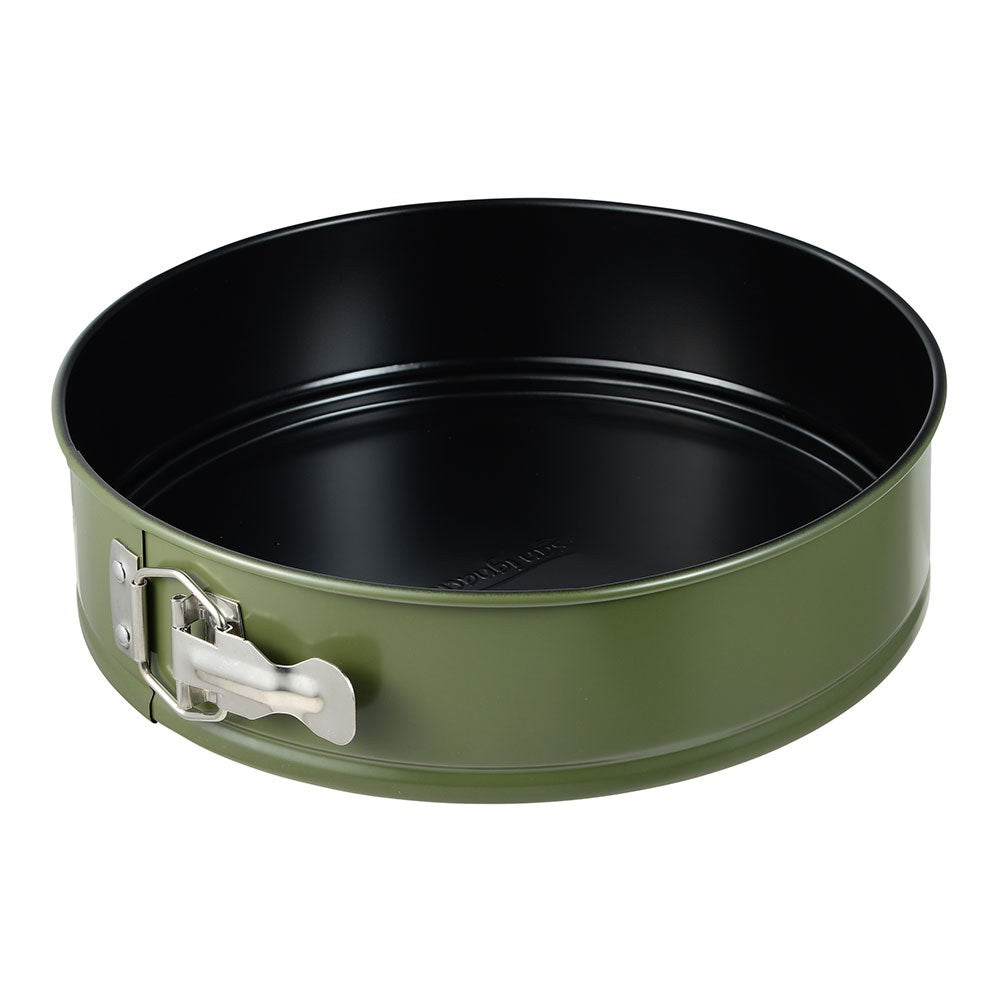 Forma redonda desmontÃ¡vel de aÃ§o ao carbono, para forno, experto, verde oliva, Ã¸26 x 6,8 cm_0