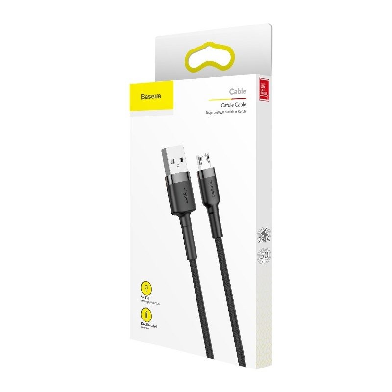 Baseus Cafule Micro USB cable 2.4A 0,5m (gray + black)_11