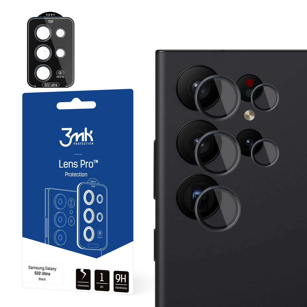 Samsung Galaxy S22 Ultra 5G - 3mk Lens Protection Pro Black_0