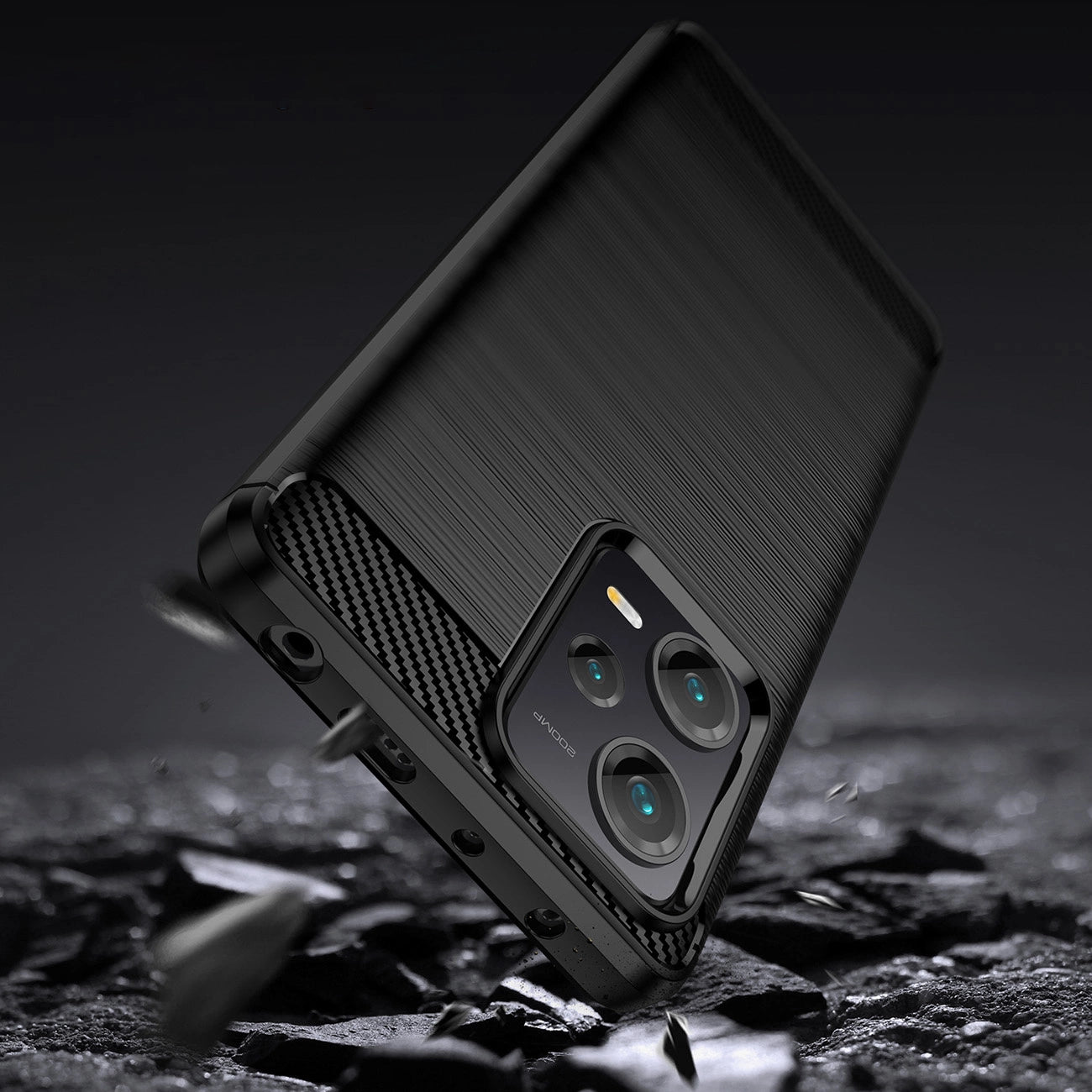 Carbon Case case for Xiaomi Redmi Note 12 Pro+ flexible silicone carbon cover black_2