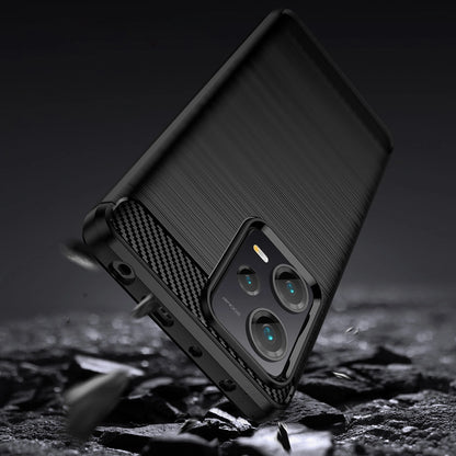 Carbon Case case for Xiaomi Redmi Note 12 Pro+ flexible silicone carbon cover black_2