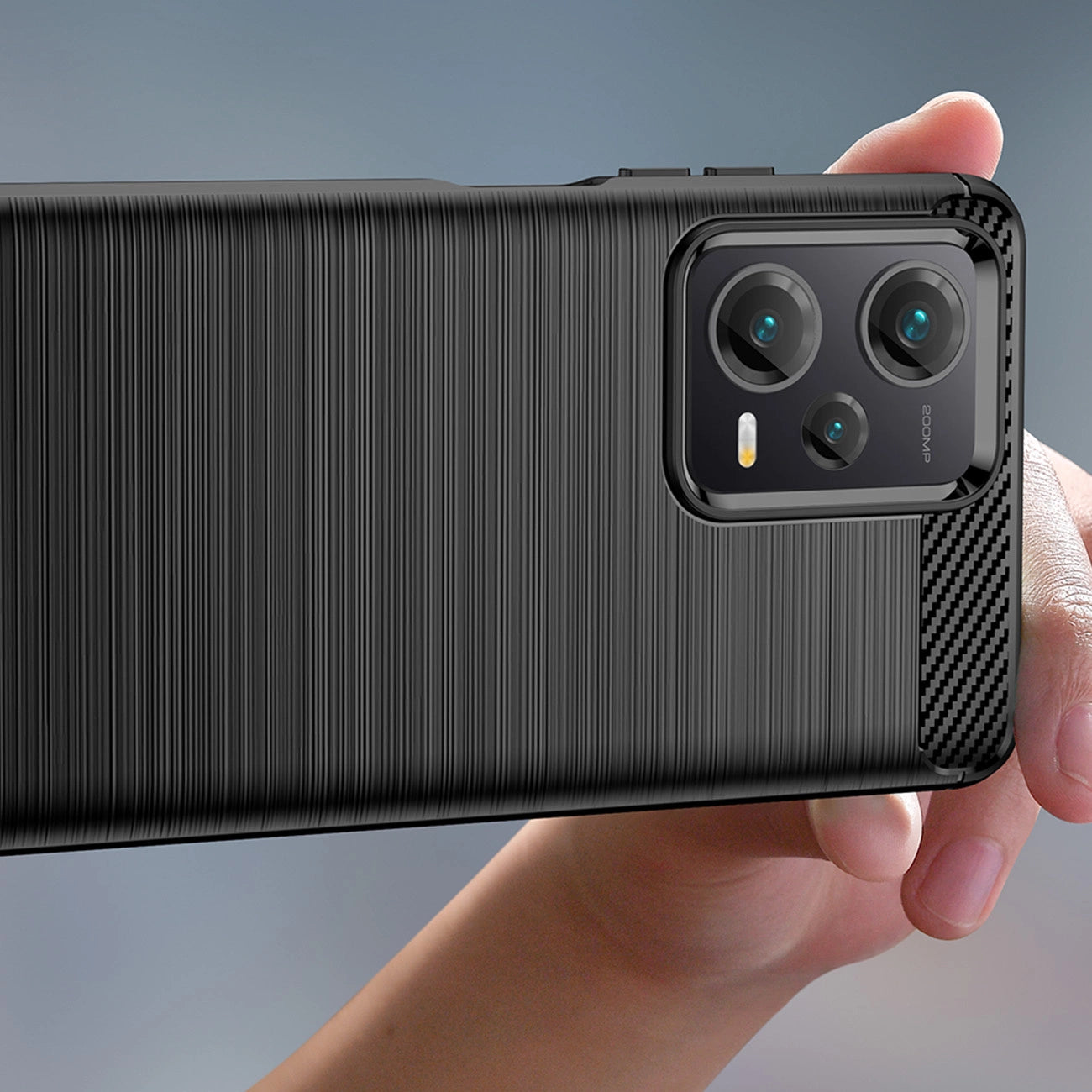 Carbon Case case for Xiaomi Redmi Note 12 Pro+ flexible silicone carbon cover black_4