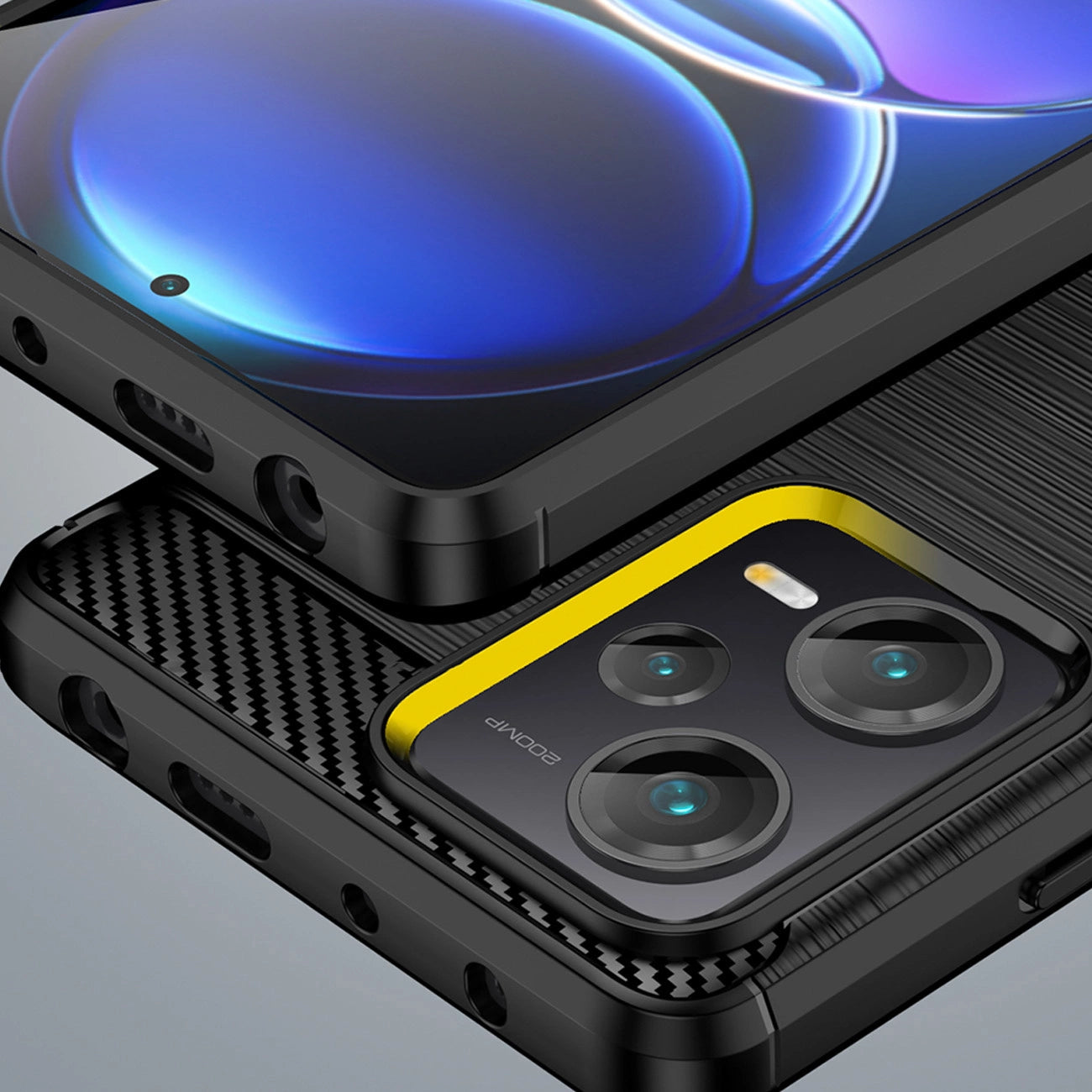 Carbon Case case for Xiaomi Redmi Note 12 Pro+ flexible silicone carbon cover black_5