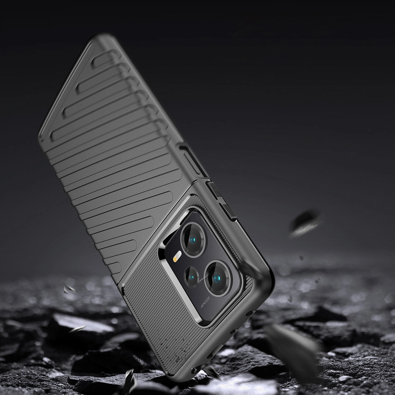 Thunder Case case for Xiaomi Redmi Note 12 Pro+ silicone armor case black_2