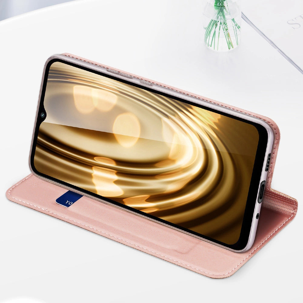 Dux Ducis Skin Pro Case For Xiaomi Redmi 11A / Poco C55 / Redmi 12C Cover Flip Card Wallet Stand Gold_17