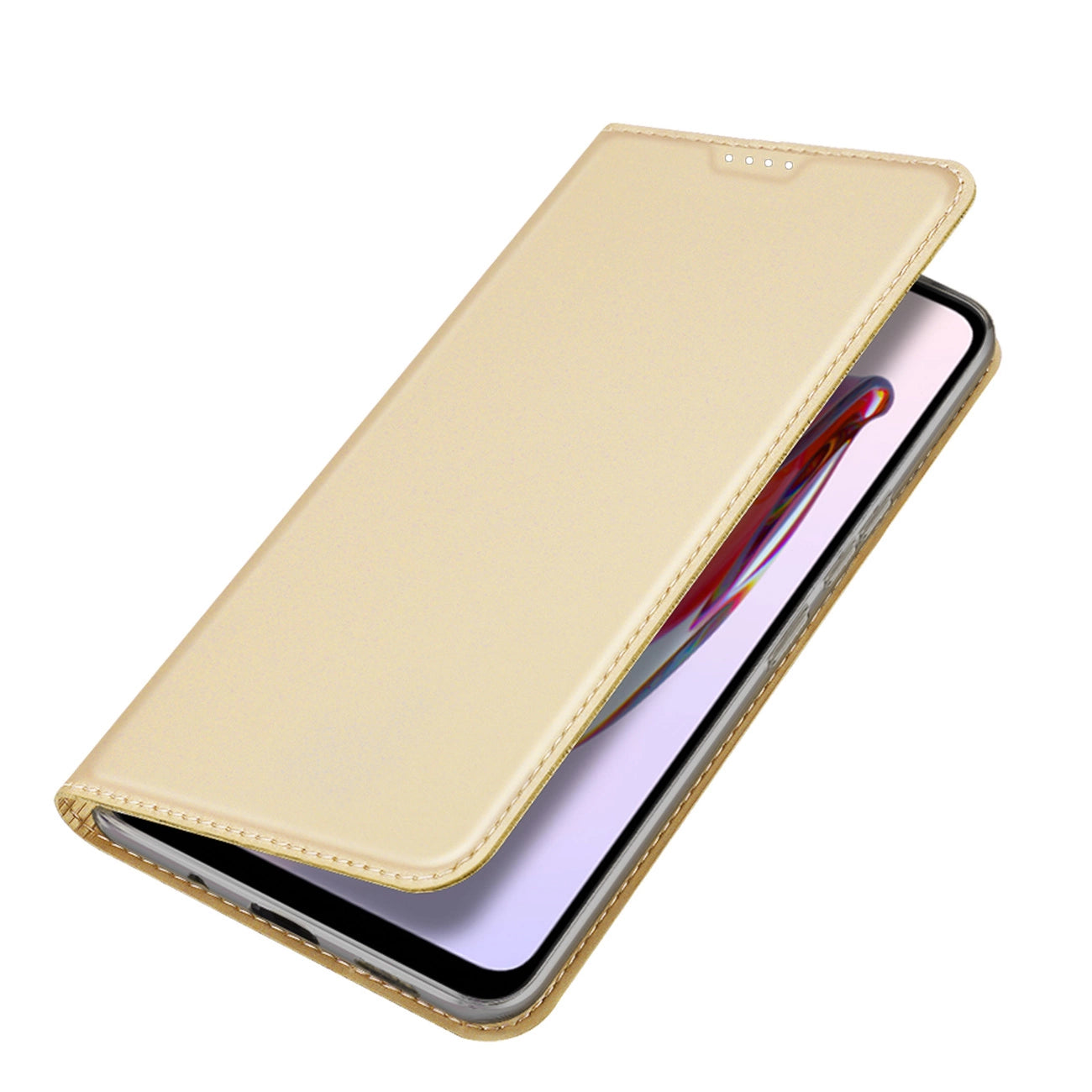 Dux Ducis Skin Pro Case For Xiaomi Redmi 11A / Poco C55 / Redmi 12C Cover Flip Card Wallet Stand Gold_3