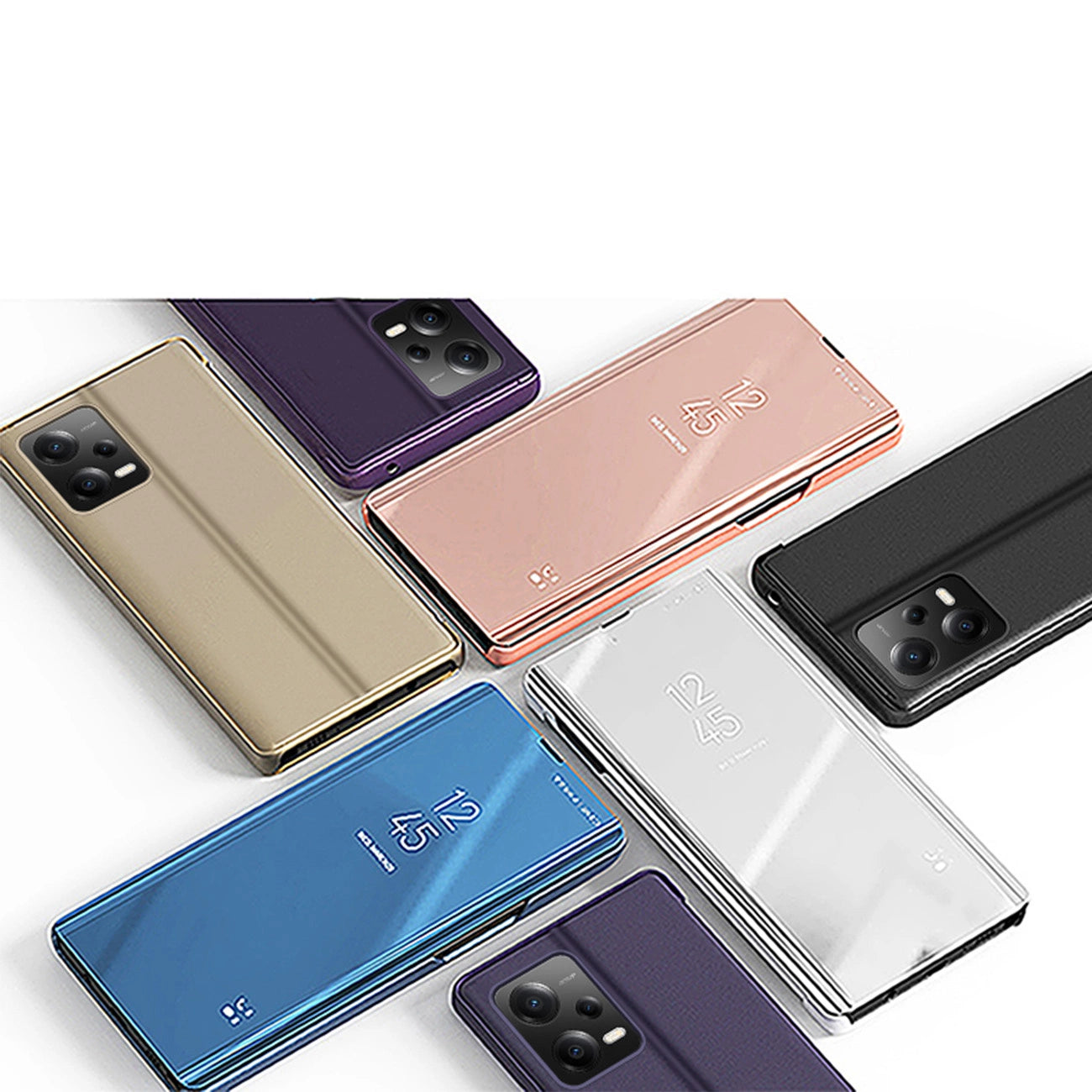 Clear View Case cover for Xiaomi 13 Lite cover with a flap black_3