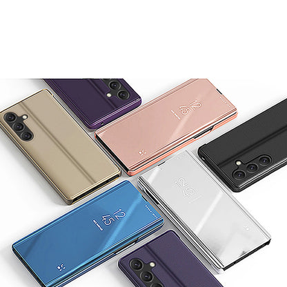 Clear View Case cover for Samsung Galaxy A24 4G flip cover blue_3