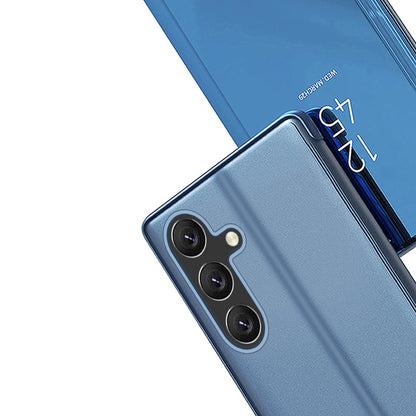 Clear View Case cover for Samsung Galaxy A24 4G flip cover blue_5